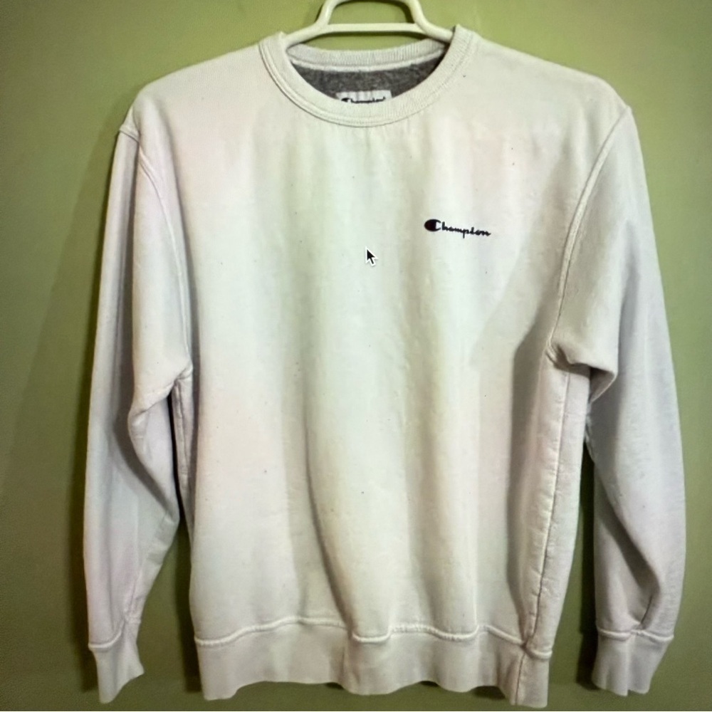 Champion‎ Men's White crewneck sweatshirt size large cotton